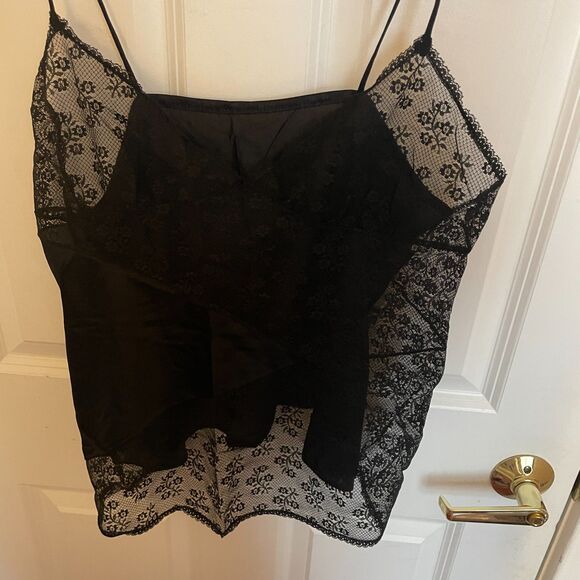 Vtg Womens Babydoll Mesh Lace Tank Top S Sheer Whimsygoth Romantic Dainty Y2k - Picture 9 of 10